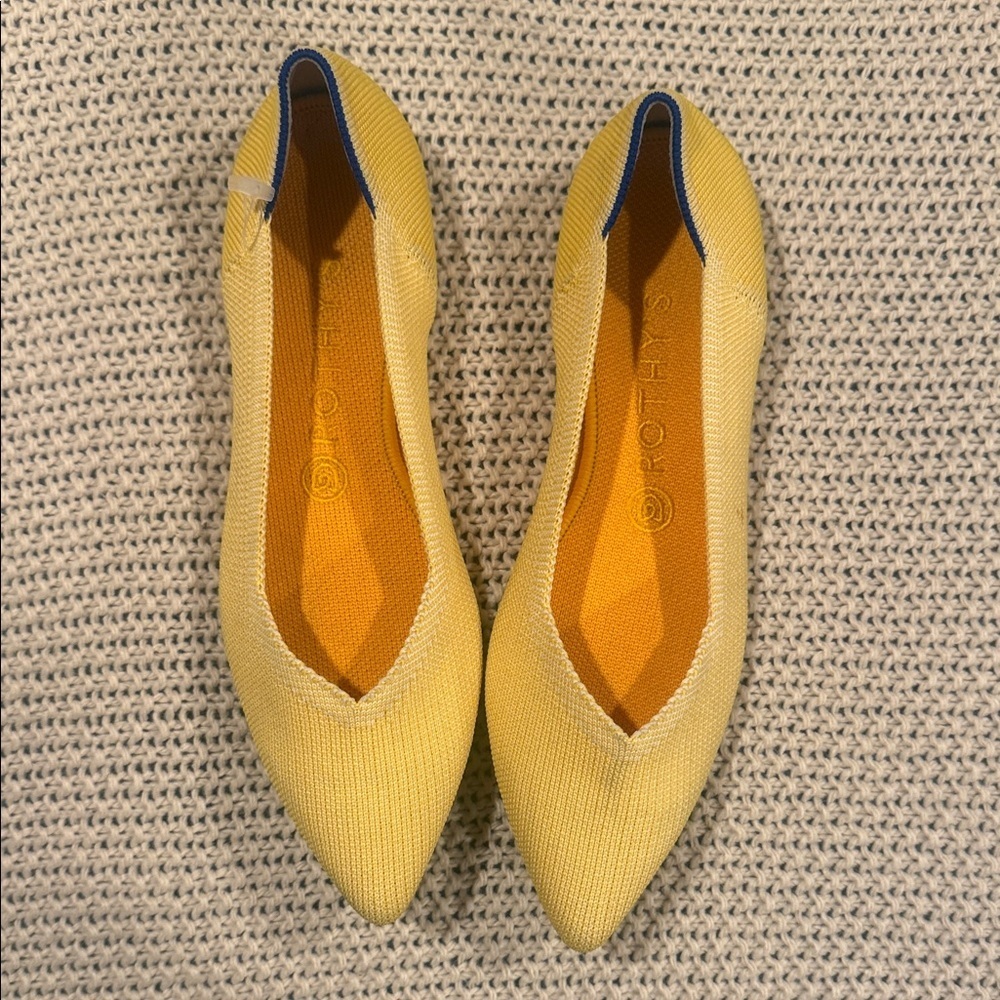 Rothy's Mustard Yellow WOMENS W8/5Pointed Flats - Picture 1 of 11